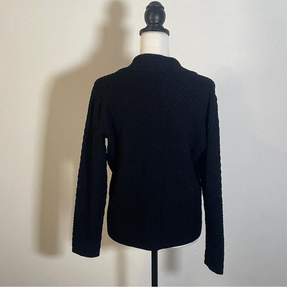 Jones New York Collection Black Collared Button Down Long Sleeve Blazer L - Picture 6 of 9